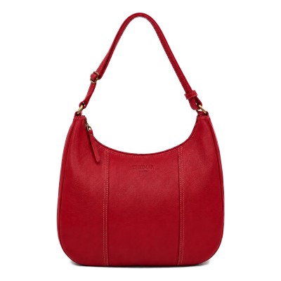 Leather bag with zipper 22x19x8 cm MINE