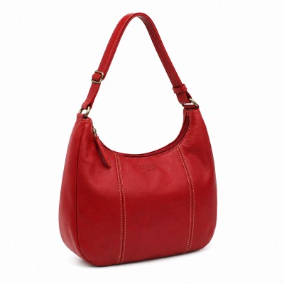 Leather bag with zipper 22x19x8 cm MINE