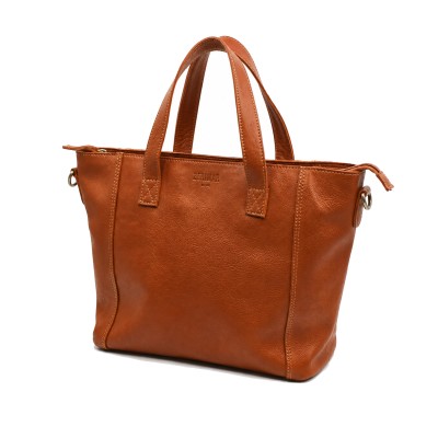 Leather bag with zipper and double handle 27x40x12 cm YOURS
