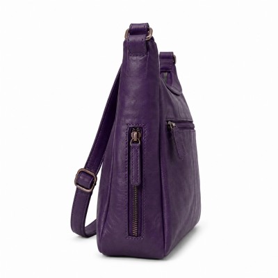 Leather crossbody bag 28x24x11 cm MISTIK