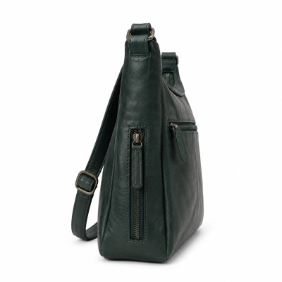 Leather crossbody bag 28x24x11 cm MISTIK