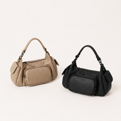 Double-handle leather bag 25x15x15 cm EXPLORER