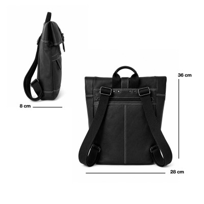 Natural leather backpack 36x28x8 cm PAPE