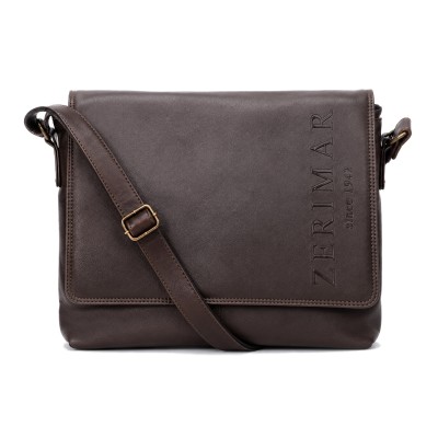 Leather briefcase with shoulder strap 37x30x10 cm BIVIE