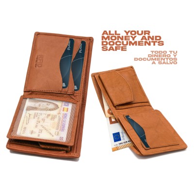 Leather wallet 8,5x11 cm ZOBO