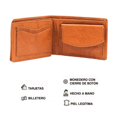 Leather wallet 8,5x11 cm ZOBO