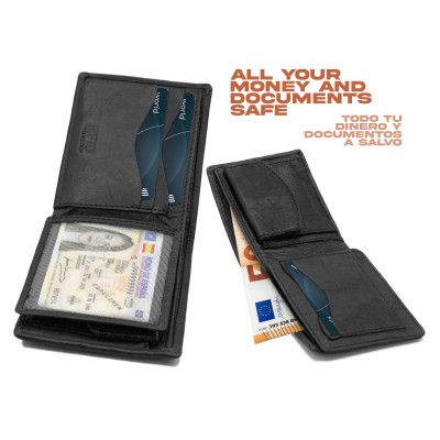 Leather wallet 8,5x11 cm ZOBO