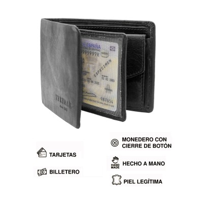 Leather wallet 8,5x11 cm ZOBO