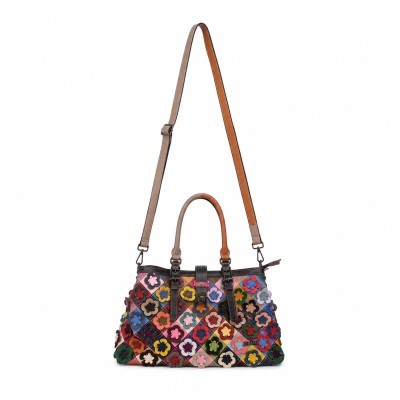 Leather Bag with Double Handles 38x24x16 cm BAGEI