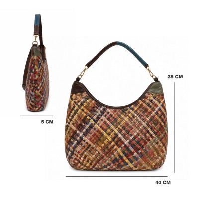 Leather Bag with Double Handles 45x35x5 cm BIGGER