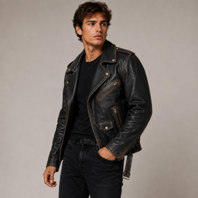 Leather Biker Jacket Heritage