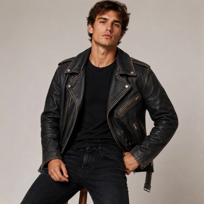 Leather Biker Jacket Heritage