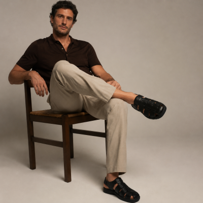 Leather sandal model KUNO