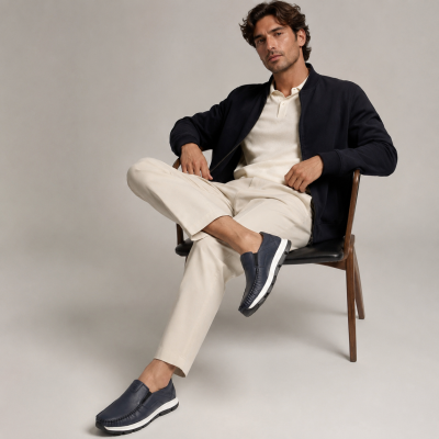 ARANDA model leather moccasins