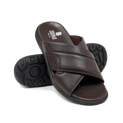 Crossed leather sandal model TOJA