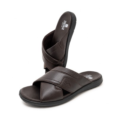 Crossed leather sandal model TOJA