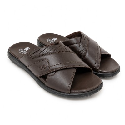Crossed leather sandal model TOJA