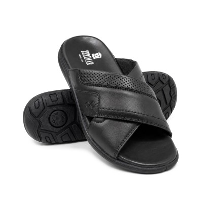 Crossed leather sandal model TOJA