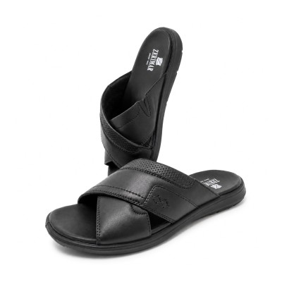 Crossed leather sandal model TOJA
