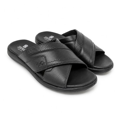 Crossed leather sandal model TOJA