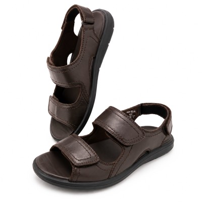 Leather Sandals with Adjustable Closure JOKUNO