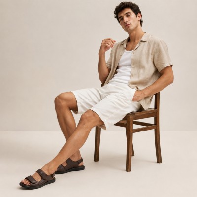 Leather Sandals with Adjustable Closure JOKUNO