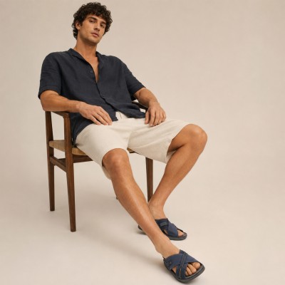 Open leather sandal model DUVRO