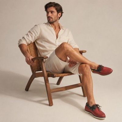 Leather Boat Shoes for Men, Leather Nautical Shoes Men, Loafers Men 8 Zerimar - 8