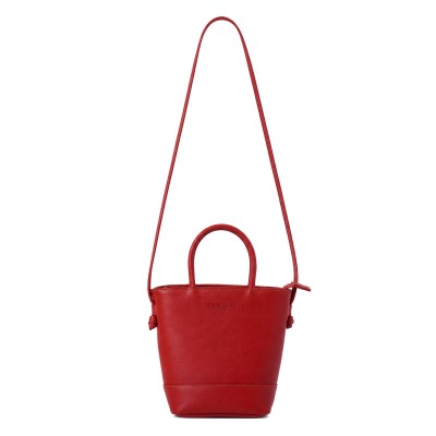 Mini leather bag with double handles 18x12x9 cm HAMPER