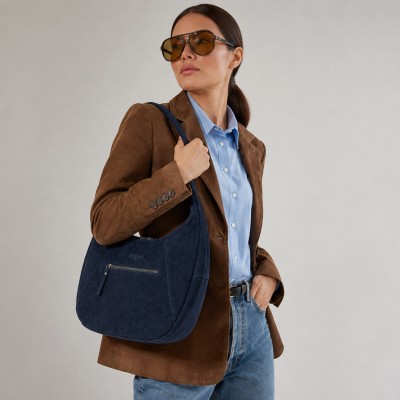 Boho suede shoulder bag 40x28x12 cm