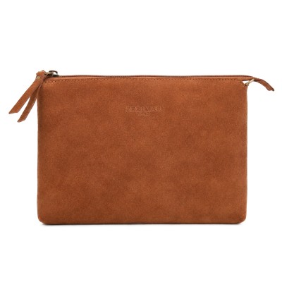Suede crossbody bag with handle 27x18 cm ONZA