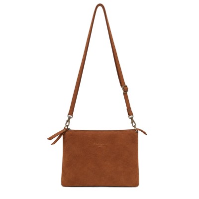 Suede crossbody bag with handle 27x18 cm ONZA