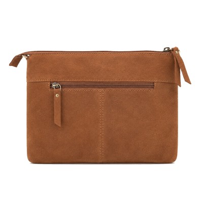 Suede crossbody bag with handle 27x18 cm ONZA