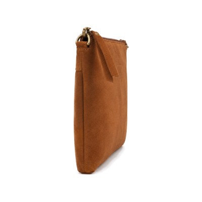 Suede crossbody bag with handle 27x18 cm ONZA