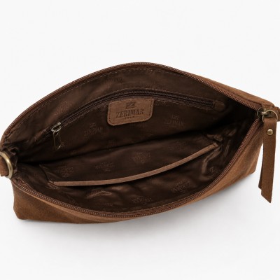 Suede crossbody bag with handle 27x18 cm ONZA