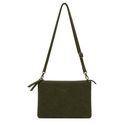 Suede crossbody bag with handle 27x18 cm ONZA