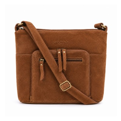 Suede crossbody bag 30x24x10 cm RITA