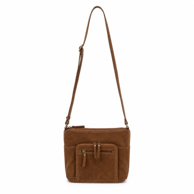 Suede crossbody bag 30x24x10 cm RITA