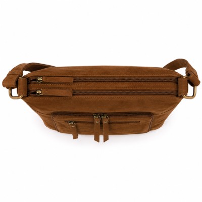 Suede crossbody bag 30x24x10 cm RITA