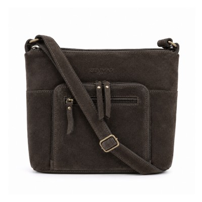 Suede crossbody bag 30x24x10 cm RITA