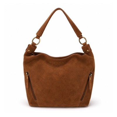 Suede bag with double handles 33x24x11 cm POVE