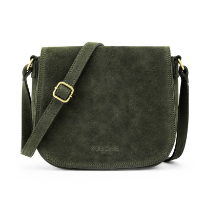 Suede crossbody bag with handle 27x23x7 cm LOLA
