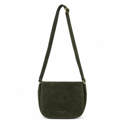 Suede crossbody bag with handle 27x23x7 cm LOLA