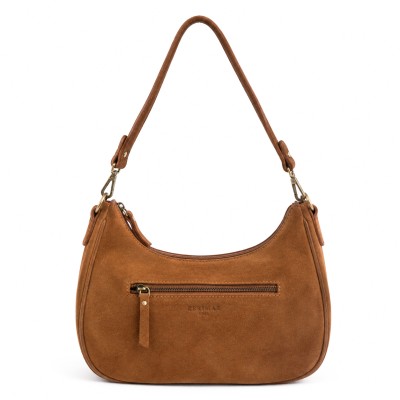 Suede bag with double handles 32x20x9,5 cm DEKER