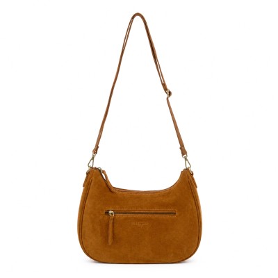 Suede bag with double handles 32x20x9,5 cm DEKER