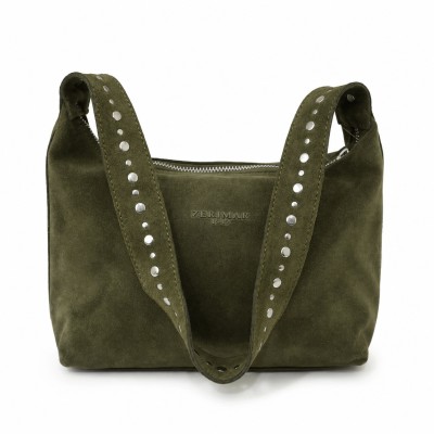Suede bag with studs 29x18,5x10,5 cm PEPA