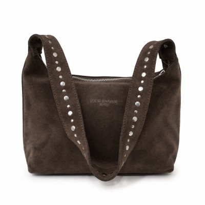 Suede bag with studs 29x18,5x10,5 cm PEPA