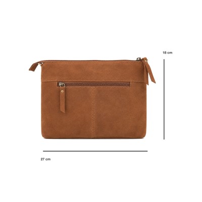 Suede crossbody bag with handle 27x18 cm ONZA