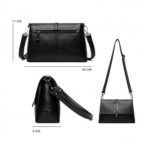 Leather crossbody bag 25x17x8 cm MAYO