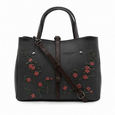 Leather handbag with double handles 24x30x13 cm FIORI